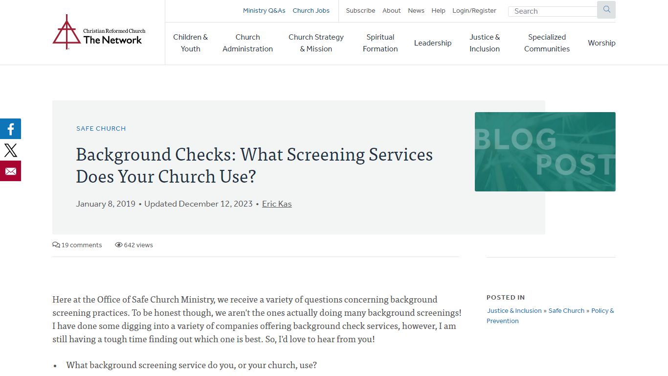 Background Checks: What Screening Services Does Your Church Use?